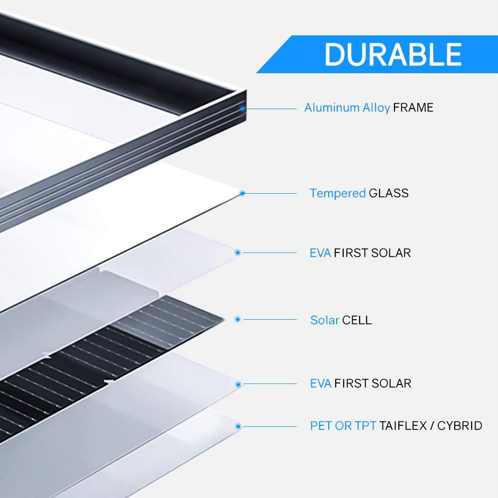 Eu stock 500w 540w 545w 550w 555W 560w 1000w photovoltaic mono solar power panel half cell full black 550w home use pv panels