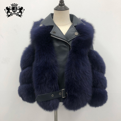 Real Fox Fur Coats for Children New Arrives Short Winter Sheep Leather Jacket Thick Warm Outerwear Kids Fur Coats