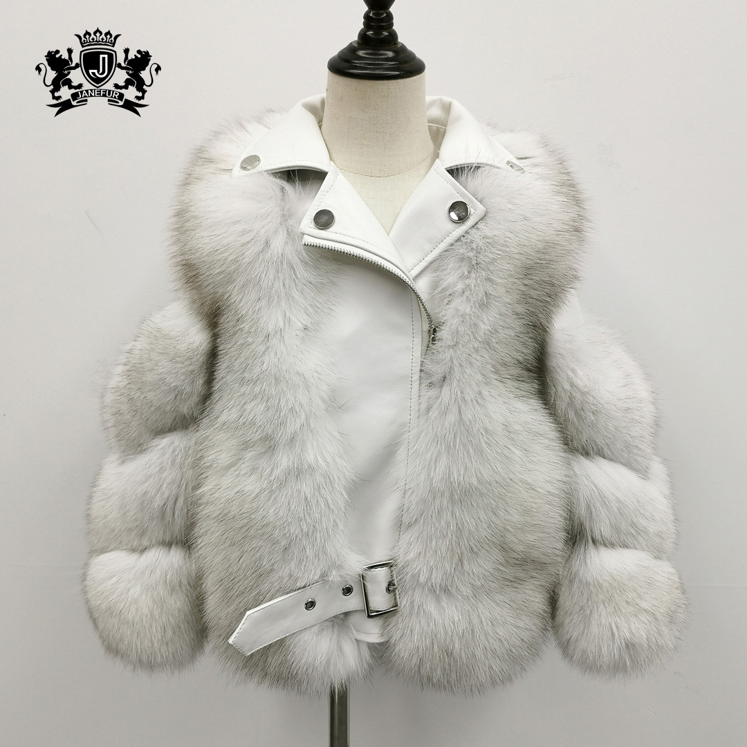 Real Fox Fur Coats for Children New Arrives Short Winter Sheep Leather Jacket Thick Warm Outerwear Kids Fur Coats