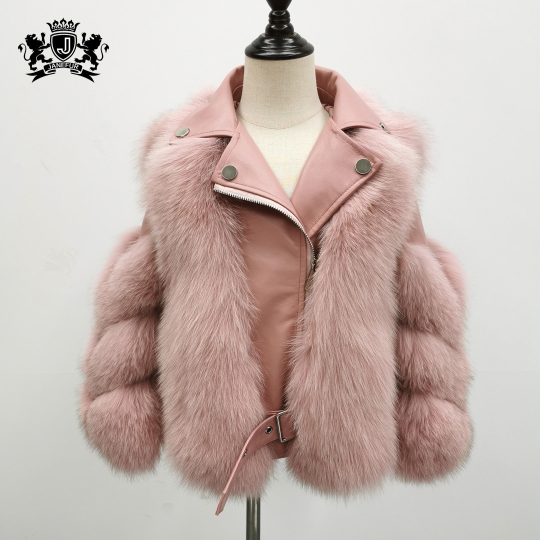 Real Fox Fur Coats for Children New Arrives Short Winter Sheep Leather Jacket Thick Warm Outerwear Kids Fur Coats