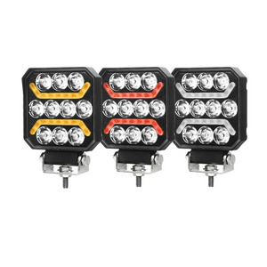 New Red White Yellow Position Light DRL 40W 4 inch Square 12V Spot Led Work Light for 4x4 Off road ATV Jeep Tractor Trucks 24V