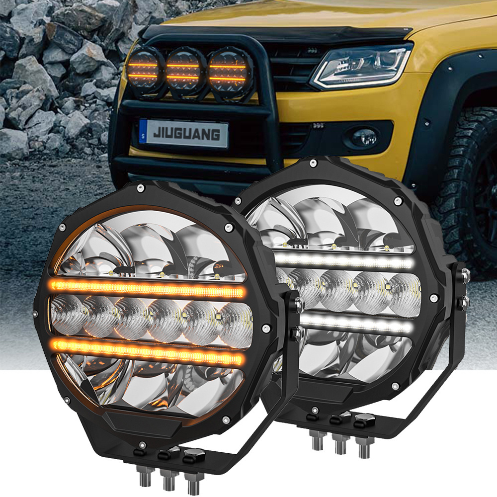 High Power 1400M Super Bright Truck 4WD Offroad LED Spotlight 4x4 9 inch, Car Led Work Light 24V 12V Round Led Driving Light DRL