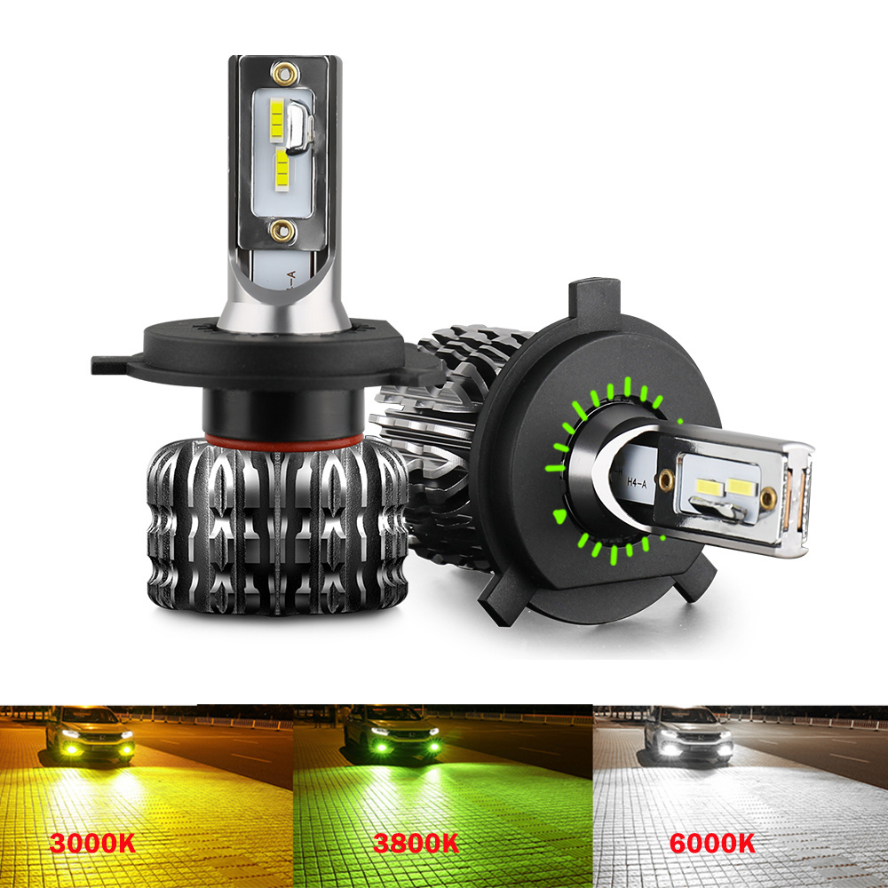 16000lm 55W Fanless 6000K 3800K 3000K H4 LED Car Fog Light Bulb Yellow Green Mini H3 H11 H7 Led K1 H7 H4 Led Headlight Low Beam