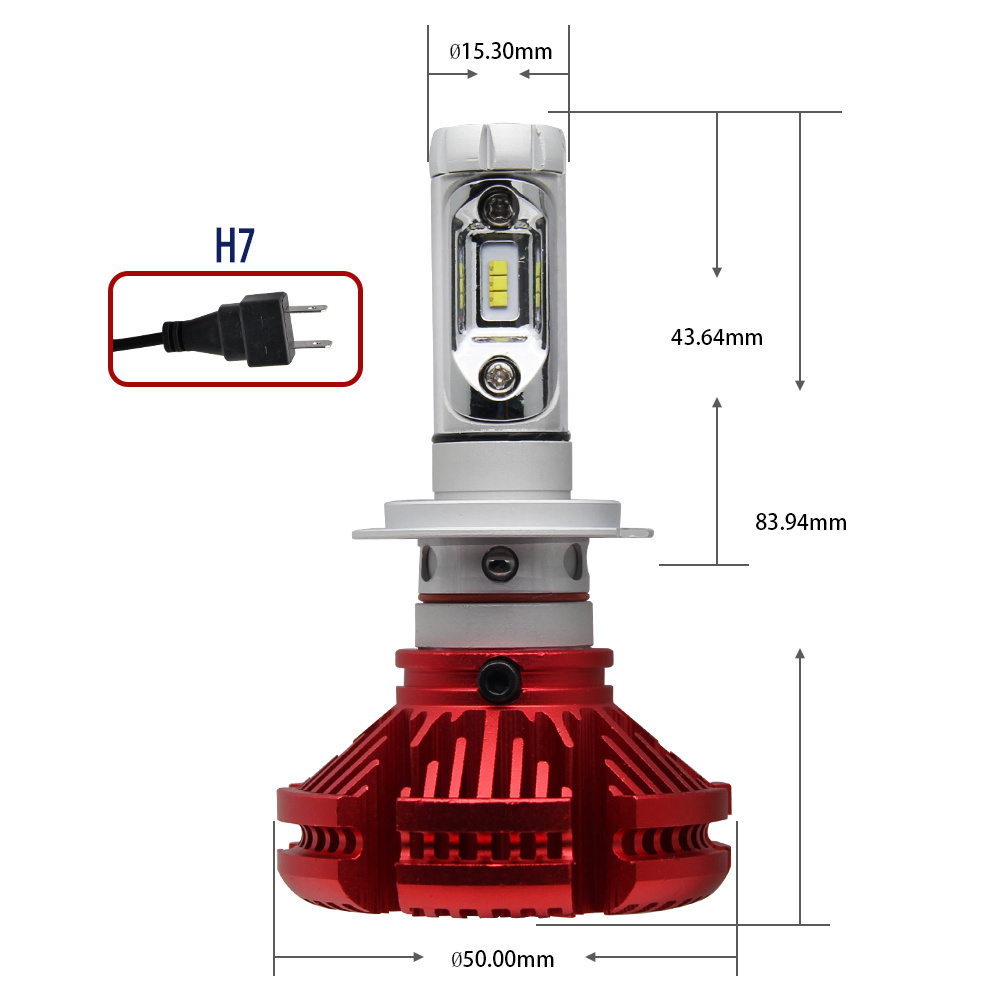 2021 new arrival 3 colors changing 3500K 6500K led H7 H4,50w 10000 Lumen 9005 9006 X3  Led Headlight Bulb h7 h4 Led Headlights