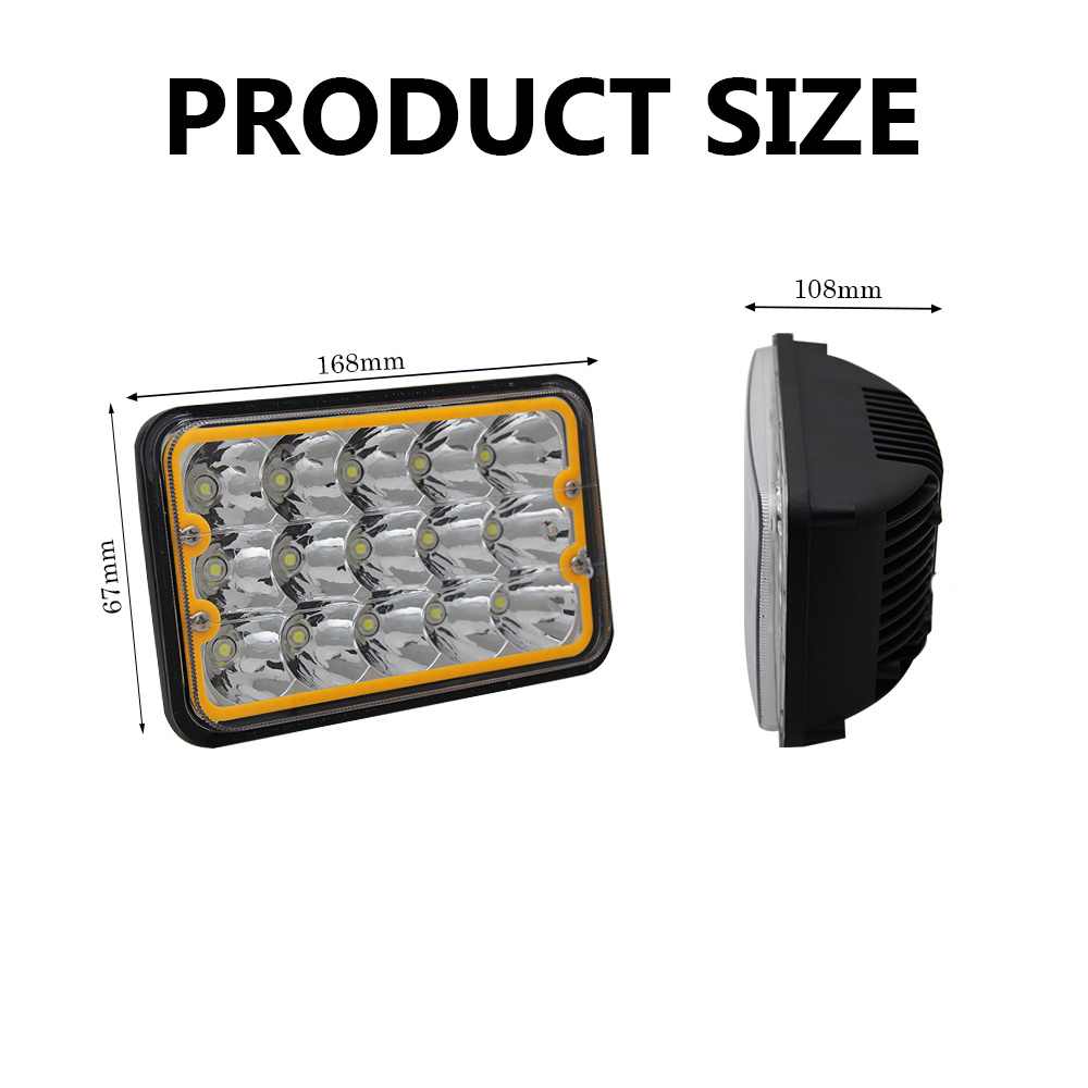 Auto Accessories Led Truck Light 45w 4 x 6