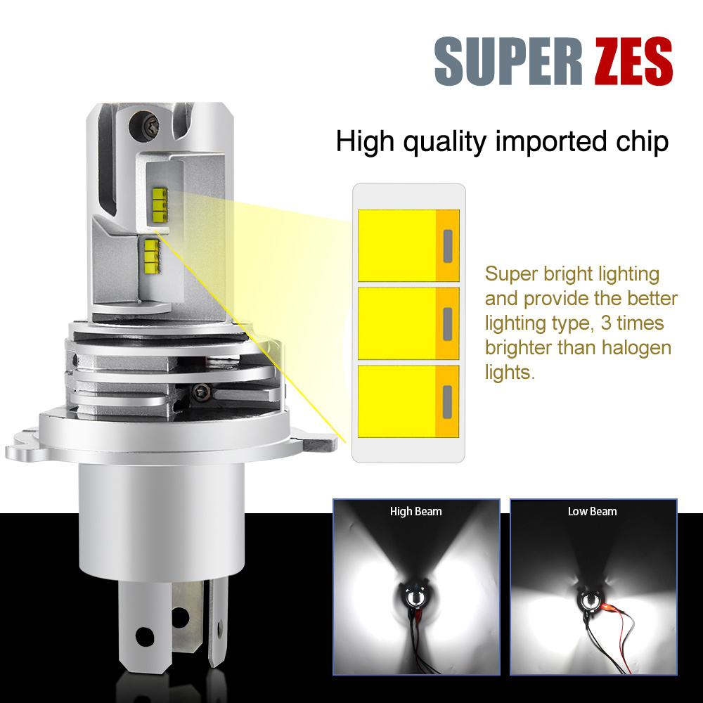 Auto Parts For Lighting All in One Fan Cooling High Low Beam M3 H4 H7 H11 9006 9005 LED Headlight Bulb