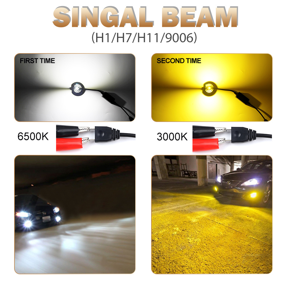 Super Bright 12V 24 Volt 3000K 6500K Fog Lamp 9006 H7 H1 Led White Yellow Canbus H11 Car 9005 Led Headlights Bulbs