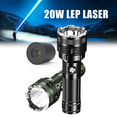 Newest High Power Laser LED Torch Flashlight Laser, 20W Tactical White Laser LEP Flash Light