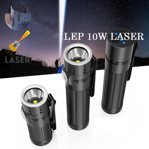 Newest Powerful 10W Super Bright Waterproof IP67 Tactical Outdoor Aluminum Long Ranger Laser Torch Light