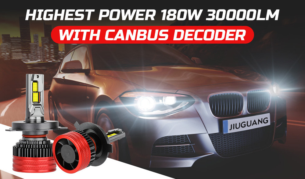 New Design High Power 180W 120w 100w 30000LM Car Bulbs Led Canbus H4 H1 H11 Led Headlight H7