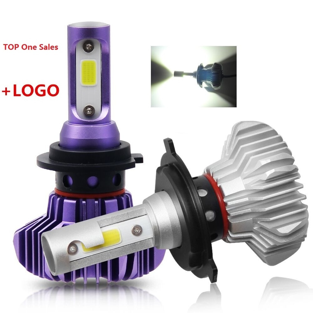 S9 9005 COB 8000LM 6500K H4 Auto Lamp Light H16 H11 H8 9006 Fog Lamp Car H7 Fanless LED Headlight Bulb