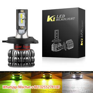 Super Bright 16000 Lumen Green Yellow Fog Light Bulb H4 H7 Led H7 H4 H1 H3 9005 9006 H11 Auto Car Low Beam COB LED Headlights H4