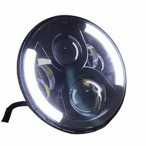 CE IP68 7 inch Angel Eye DRL Turning Light Round High Low Beam Faro Delantero De Motocicleta 7'' Inch Led Headlight for Motor