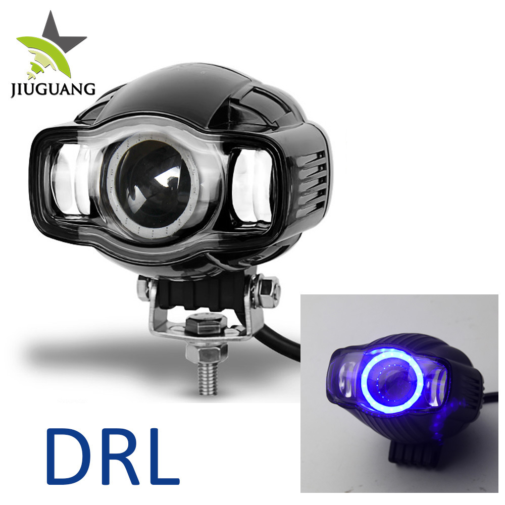 Auto Motorcycle Lighting System Bule Angel Eyes DRL Moto USB Interface Mini Led Lights Led Driving Light