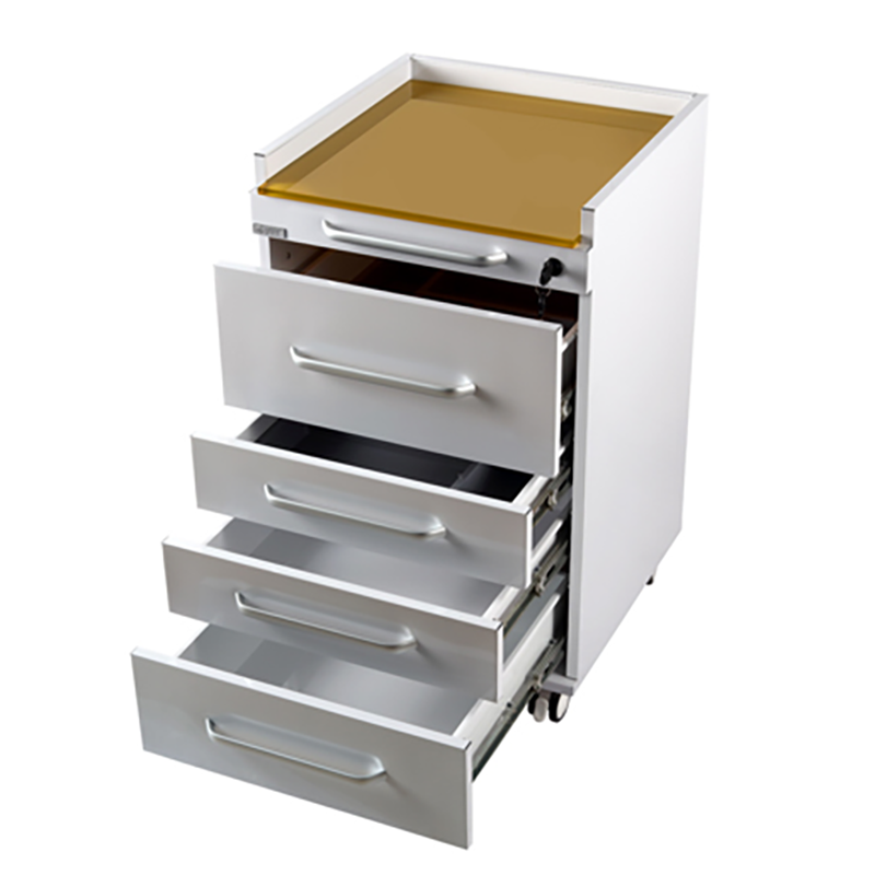 Dental Clinic Dentist Office Mobile Stainless Steel Cabinet with 5 Drawers