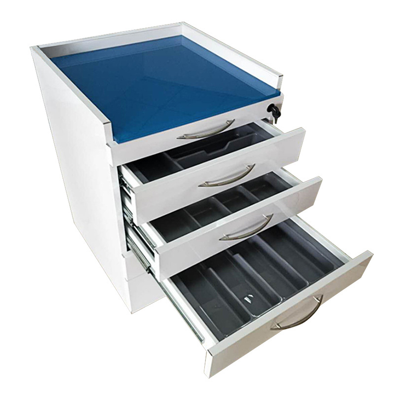 Dental Clinic Dentist Office Mobile Stainless Steel Cabinet with 5 Drawers