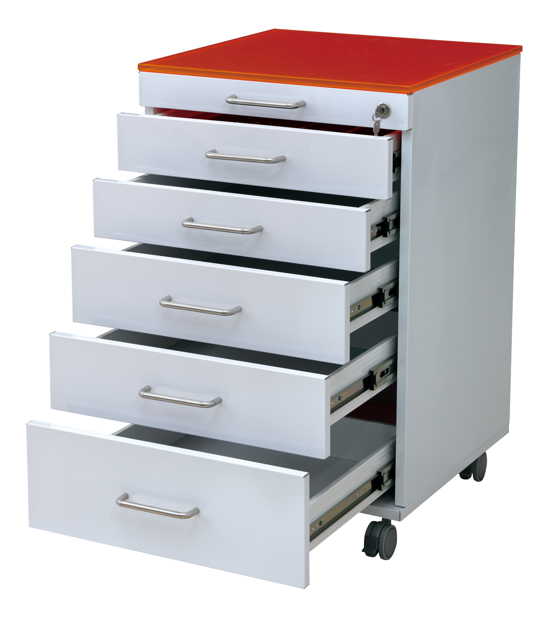 Dental Clinic Dentist Office Mobile Stainless Steel Cabinet with 5 Drawers