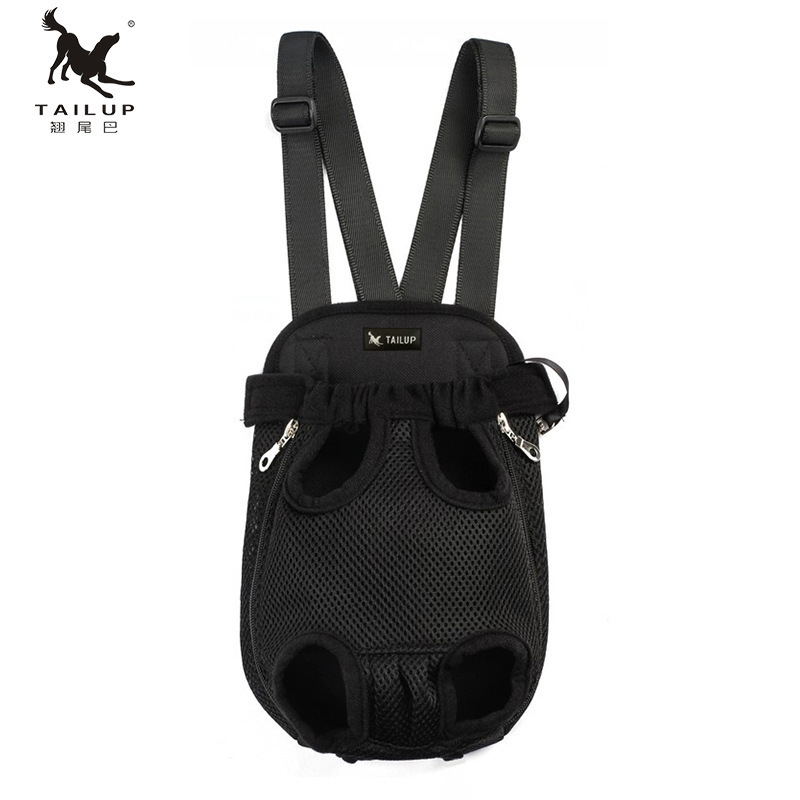 Legs Out Front Pet Dog Chest Backpack Carrier Outdoor Hands Free Travel Bag for Walking Hiking