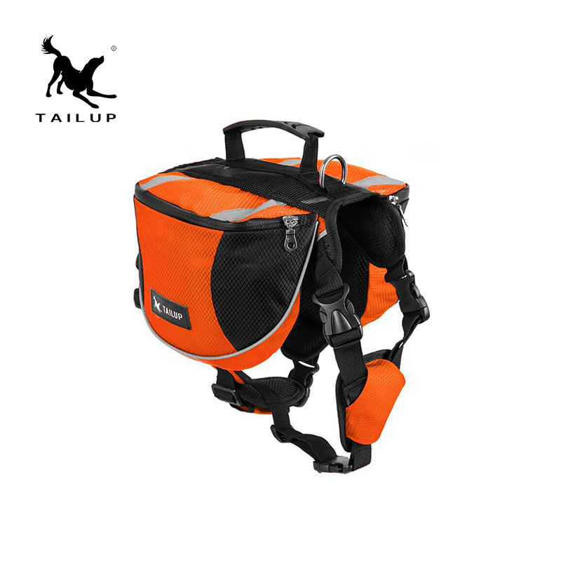 TAIL UP Dog Backpack Hiking Pet Saddle Bags Harness