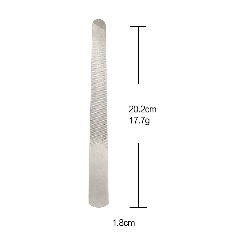 20.2cm #a8001e Personal Manicure Metal Nail File Stainless steel Nail File