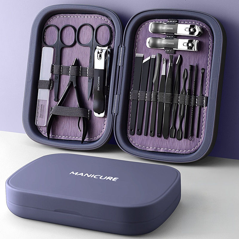 18 Pcs/set Personal Manicure Pedicure Grooming Kit Nail Tools Manicure Set