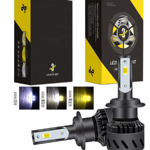 Factory direct 3 color E380 76W 9000lm led light Tri-color 6000K 3000K 4300K 9005 H8 H13 H4 H7 H11 Auto Car Led Headlight bulb