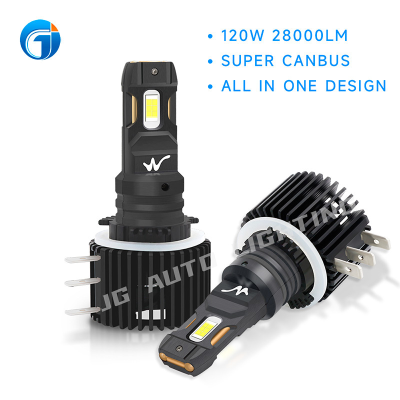 JG H15 Wholesale Car Light 12V Daytime Running Vehicle White Lamp High Beam 120W 28000 Lumen H15 LED Headlight Bulbs