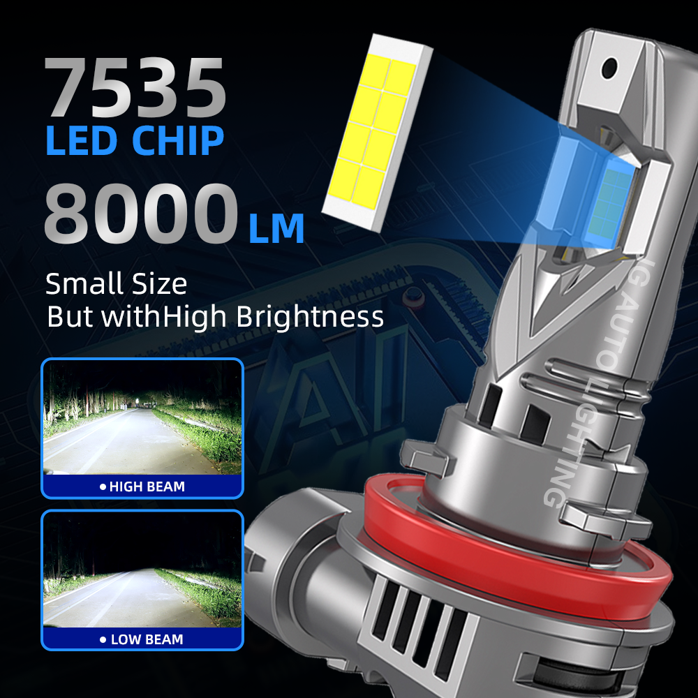 JG E4S 80w 10000 Lumens Work Good On 24v 9006 Led Headlight Conversion Kit H11 H7 H4 9003 High Low Beam Headlamp Led Headlight