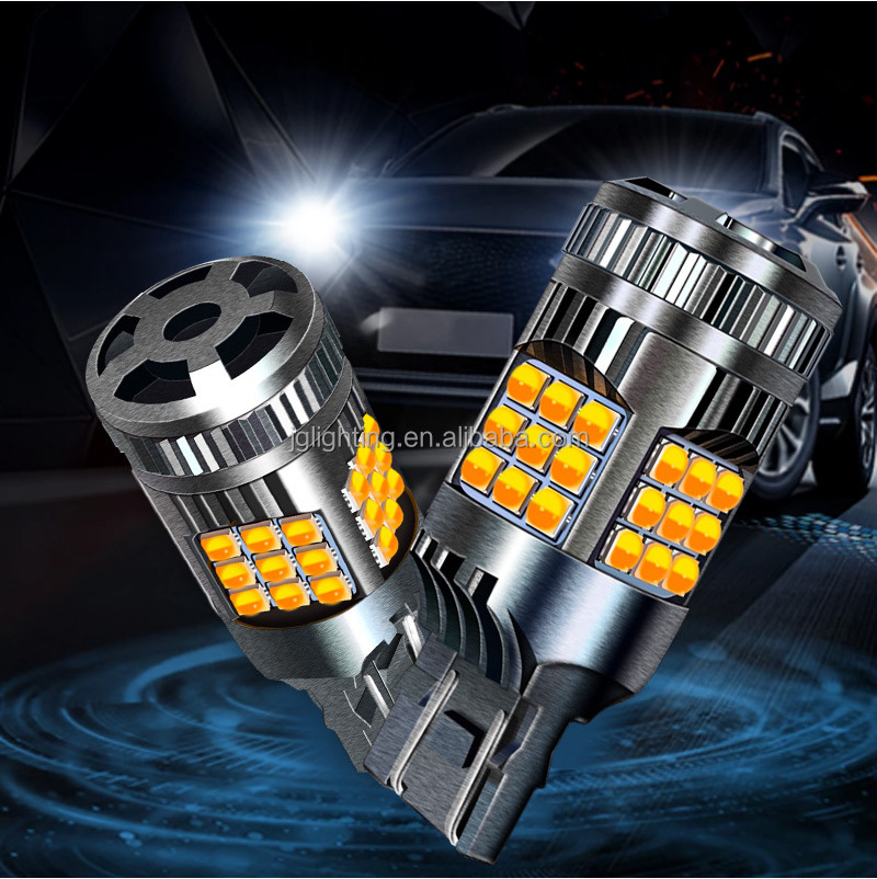 Dual color Switchback 1156 Ba15s 7443 1157 3157 BA15D Car Canbus T20 36 SMD 3030 Drl Car Led Reversing Led Lights For Cars