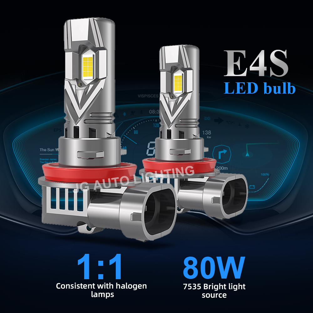 JG E4S 80w 10000 Lumens Work Good On 24v 9006 Led Headlight Conversion Kit H11 H7 H4 9003 High Low Beam Headlamp Led Headlight