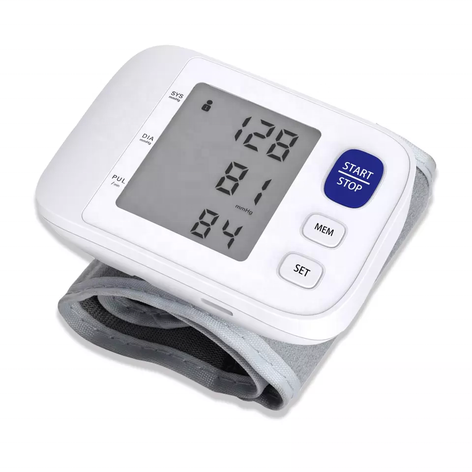 Good quality with pulse rate and Irregular heartbeat automatic bp machine cuff wrist digital blood pressure monitor