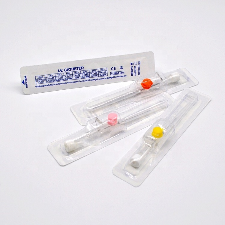 Hot selling medical type butterfly needle with injection port safety iv cannula catheter