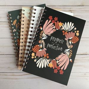 Free sample  Custom A4 A5  Printing Rose Gold Foil Spiral Organizer Hardcover Journal Diary Notebook Planner