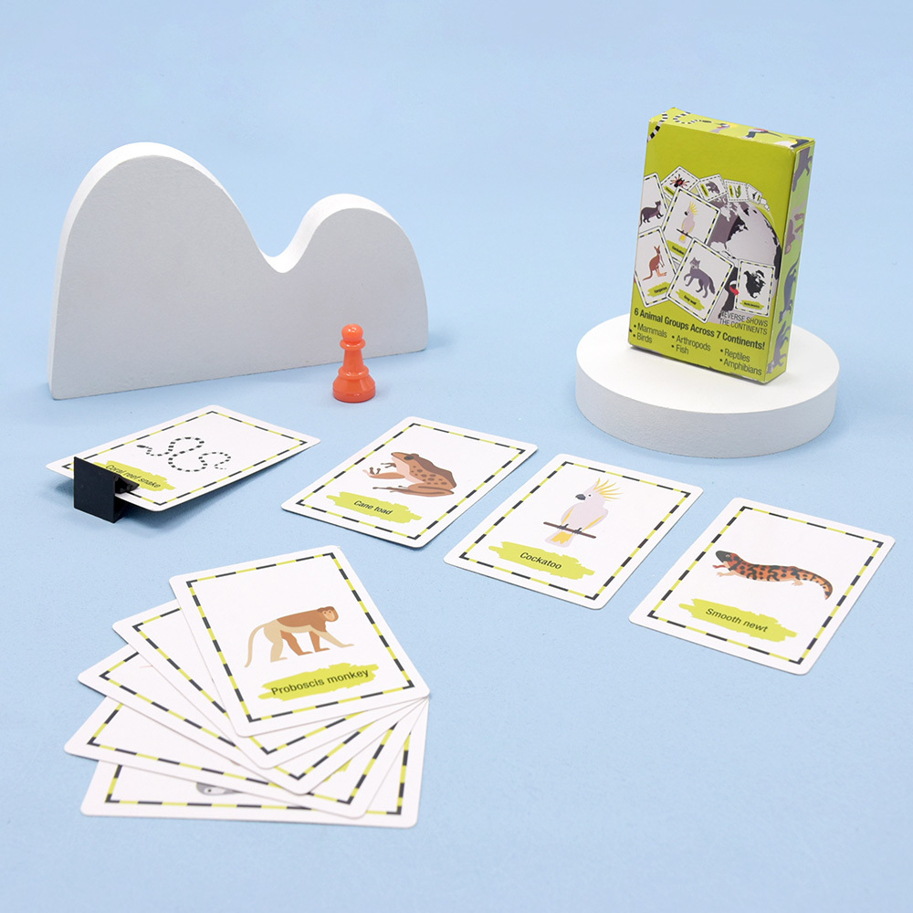 Kids Playing Cards Custom  Packaging Card Game PVC Playing  Education Children Flash Card