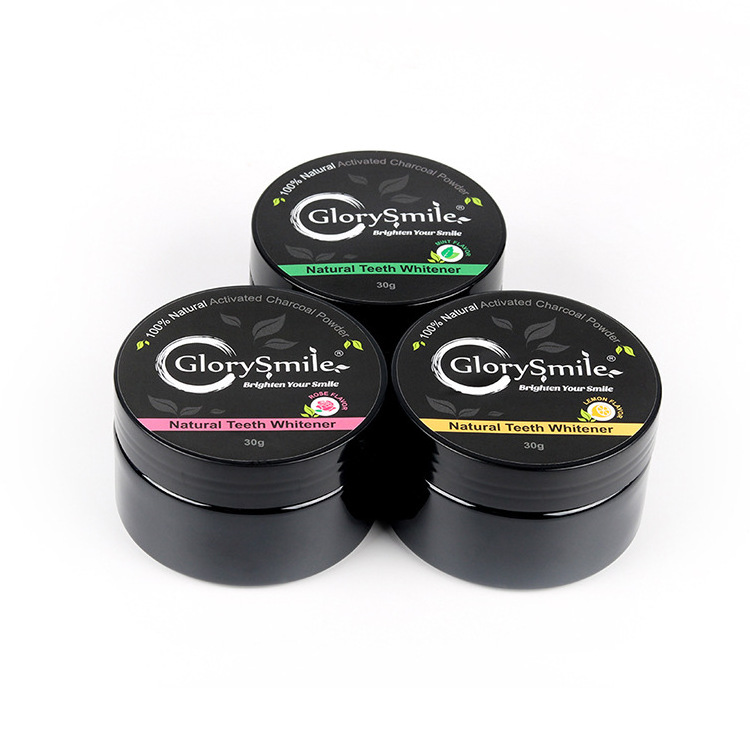 Portable Tooth Kit Mint Flavor Food Grade Black Activated Charcoal Powder in Teeth WhiteningTooth powder