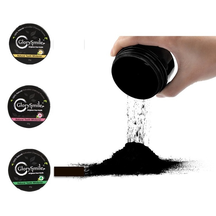 Portable Tooth Kit Mint Flavor Food Grade Black Activated Charcoal Powder in Teeth WhiteningTooth powder