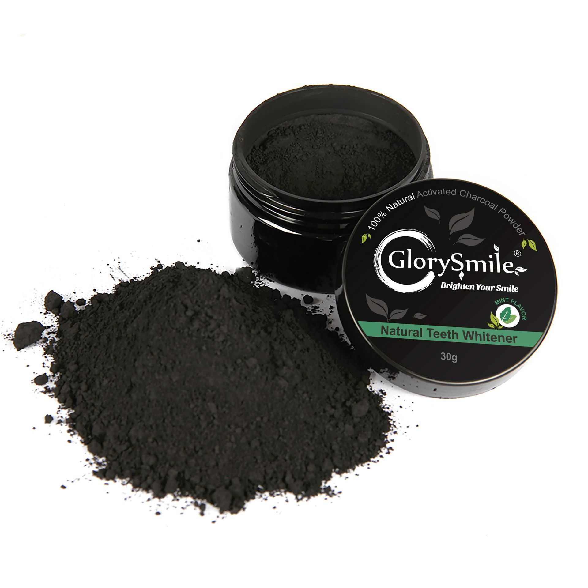 Portable Tooth Kit Mint Flavor Food Grade Black Activated Charcoal Powder in Teeth WhiteningTooth powder