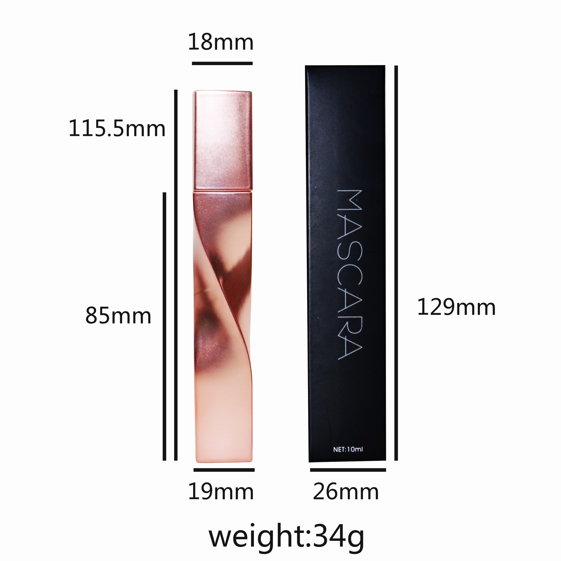 Wholesale  Organic Custom Vegan Facial Private Label Wands Mascara Waterproof with Nice Tubes Your Logo