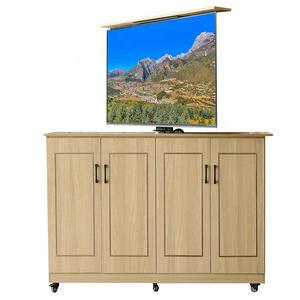 32-65" hidden tv lift cabinet with swivel 180 degrees remote control  tv stand lift rotate up and down tv mount for bedroom