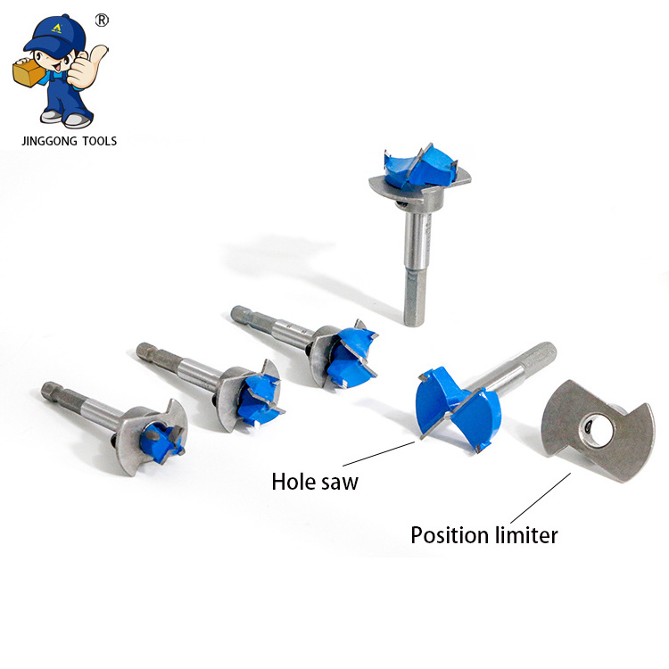 5PCS TCT Forstner Drill Bit Set 15-35mm Adjustable Woodworking Forstner Wood Drill Bits