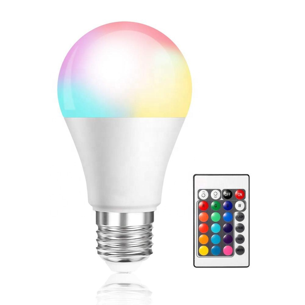 7W RGBSpotlight IR Remote Control E27 16 Color Changing RGB Magic Light Lamp led bulb