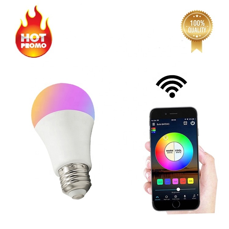 Smart Life Dimmable Wifi LED Bulb 9W E27 RGBW Light Bulb WiFi Smart Bulb