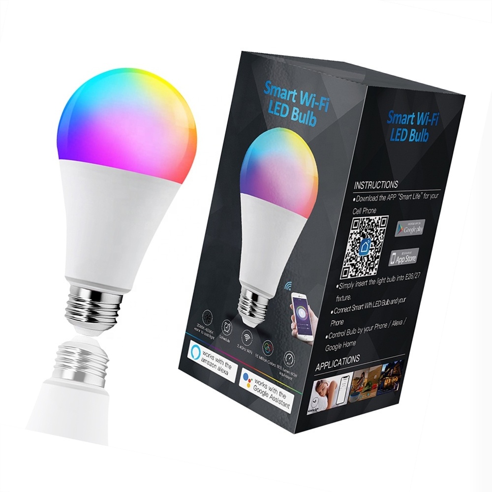 Tuya Smart light bulb 9W  WiFi smart bulb RGB colorful Smart lamp