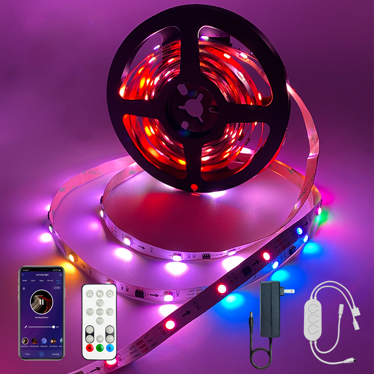 32.8FT LED Strip WIFI Music Sync Alexa Smart Light Bulbs 24 Keys Remote Color Changing LED Strip Lights