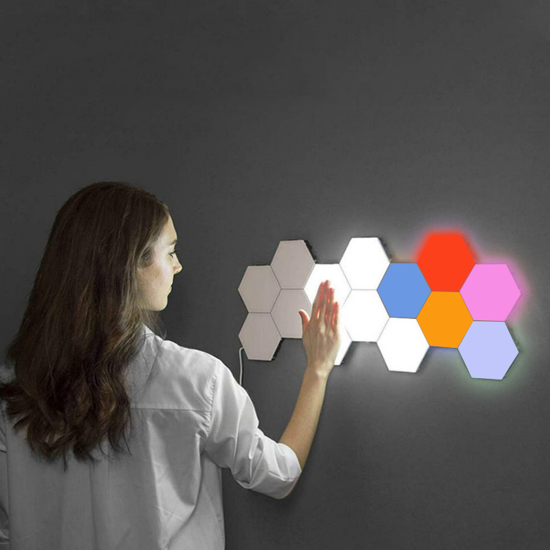 Remote Control Hexagon Touch Wall Light Smart Home Light Honeycomb RGB Hexagonal Led Light