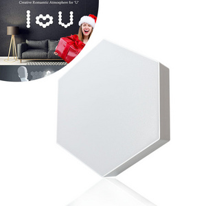 Factory Direct Sales Style Indoor DIY Assembled Smart Panel Touch Sensitive LED Hexagon Wall Light