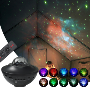 2022 New Smart Rotatable Star Night Lights for Kids Sky Laser Cove Lamp 360 LED Aurora Music Projector Light