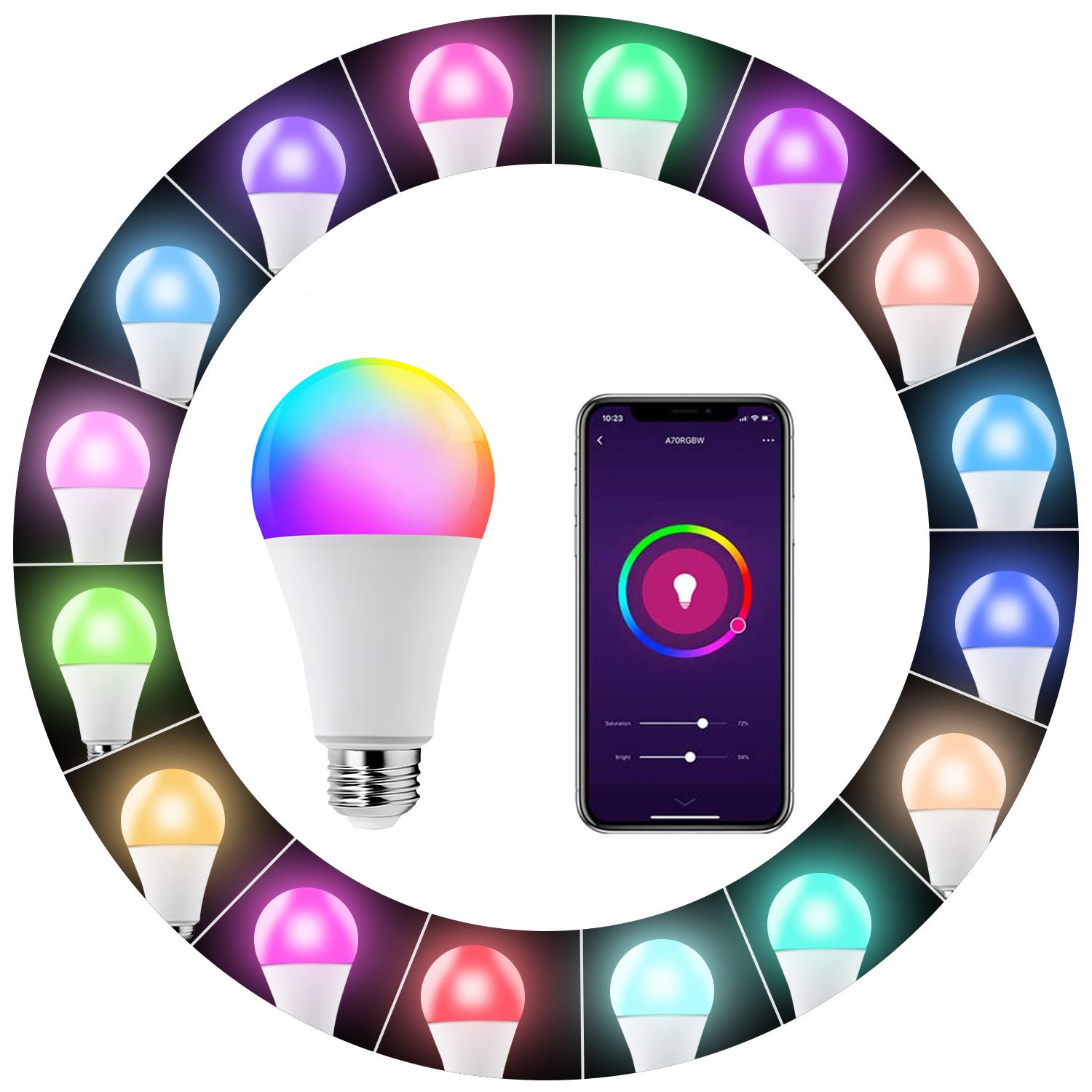 LED Smart Bulb Compatible with Alexa Smart Light 9W Lamp E26 E27 RGB Color Changing Smart Bulb Google Home Bombillas Tuya Smart