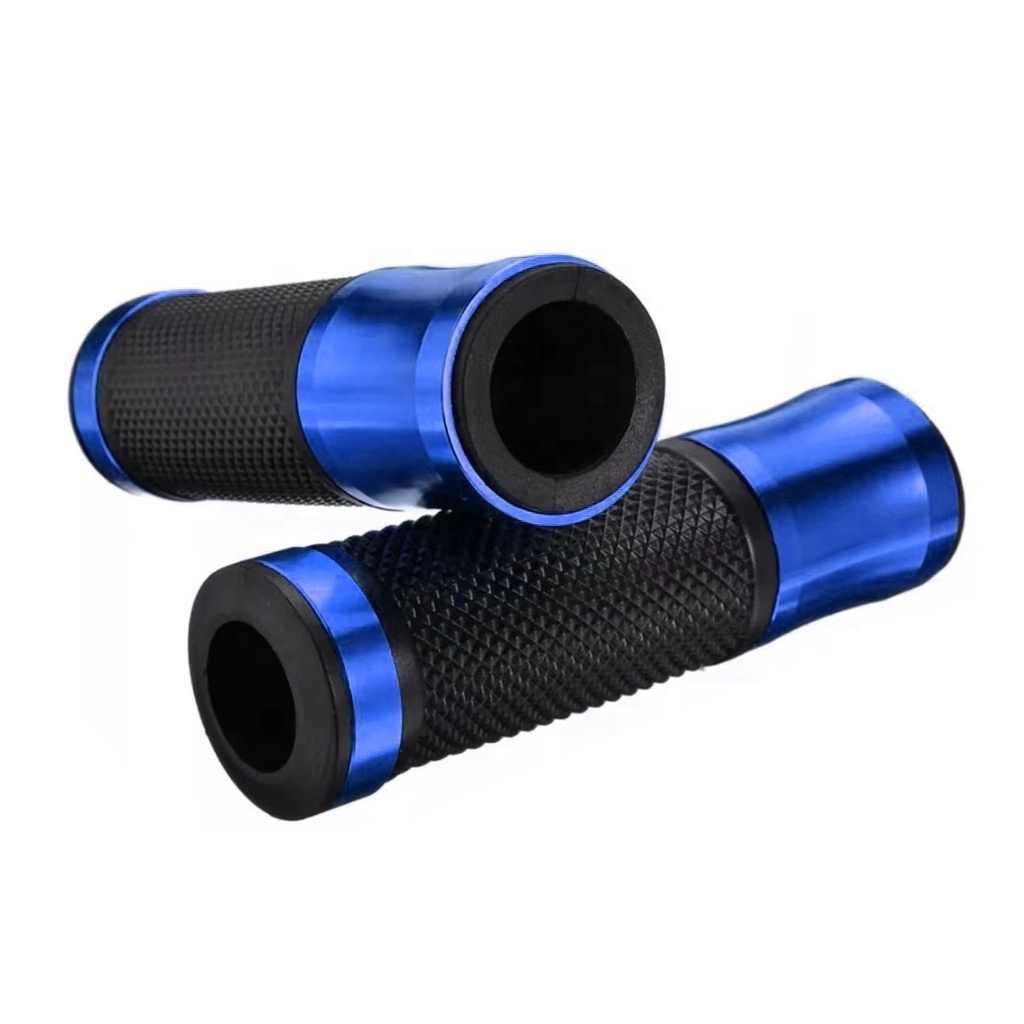 Motorcycle Universal Accessories CNC Aluminum Rubber Gel Handlebar Hand Grips 7/8