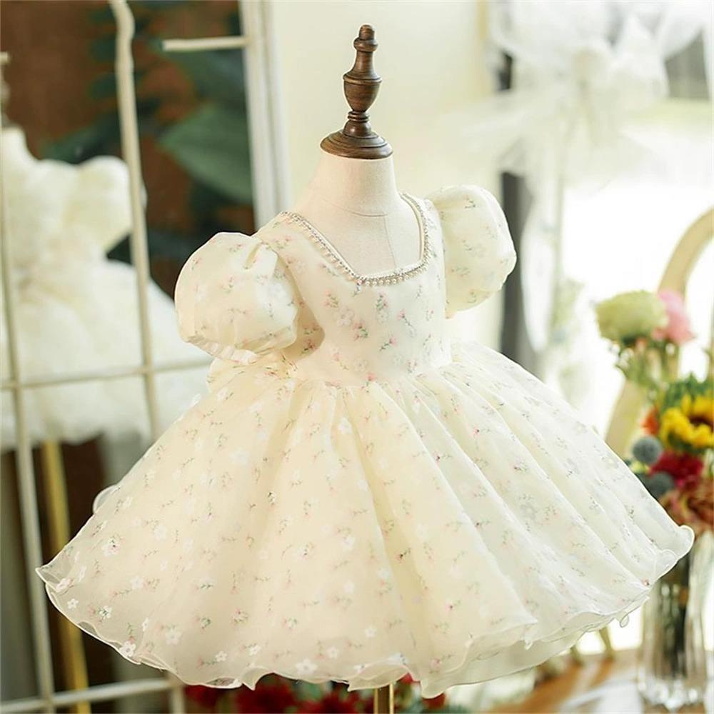 Girls' first birthday party dress baby girl piano performance princess dress flower girl dress vestidos de nia